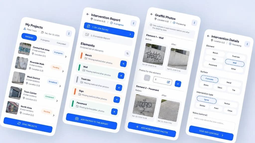 IPL: la app con la que los equipos antigrafiti reportan cada intervención