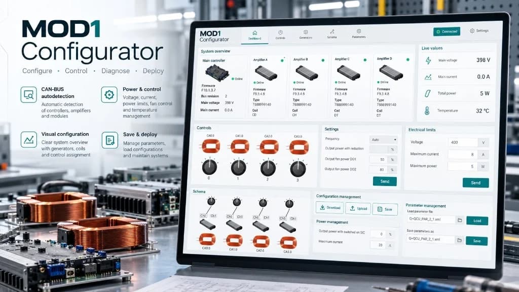 MOD1 — software de configuración para generadores de inducción